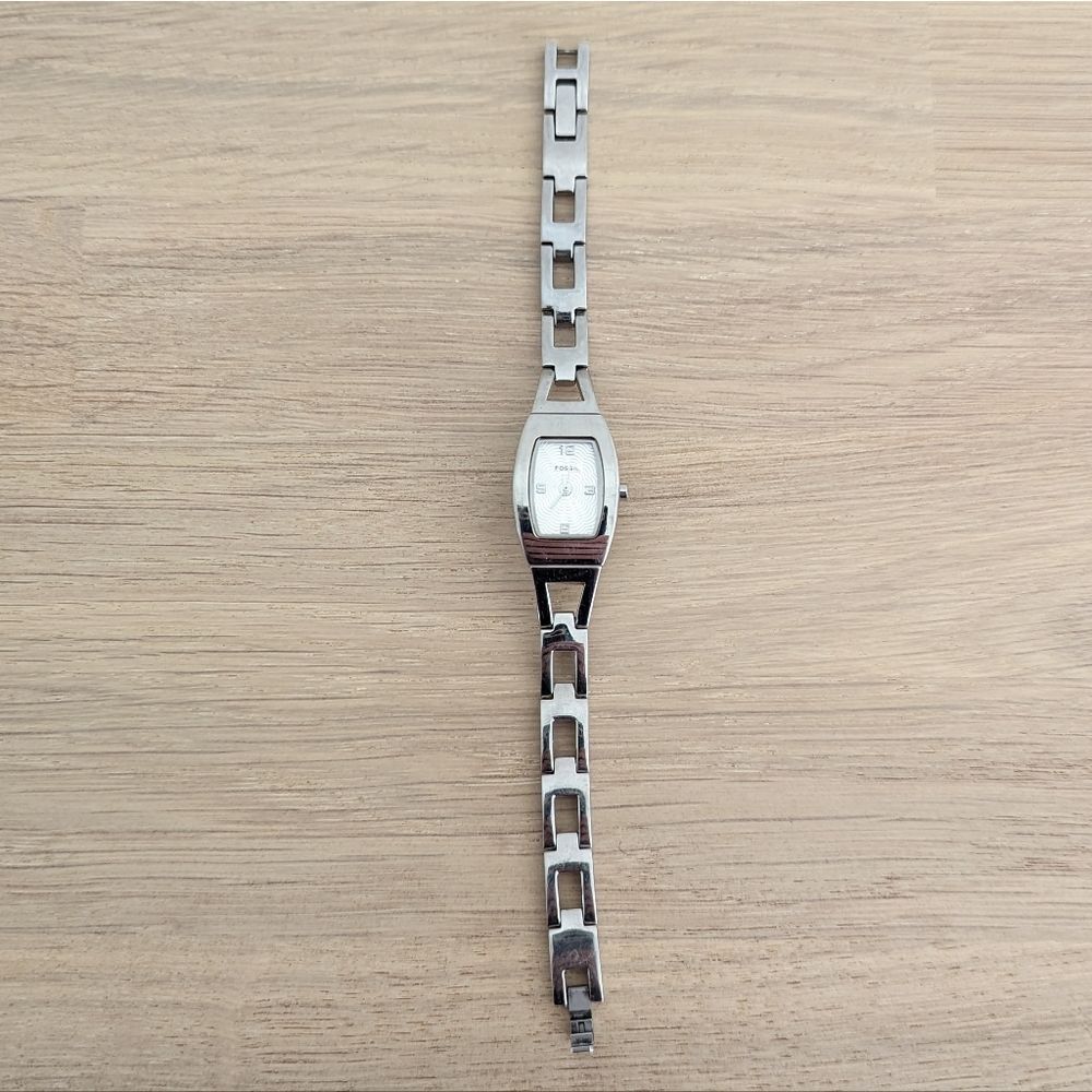 Fossil Silver Bracelet Link Analog Wrist Watch